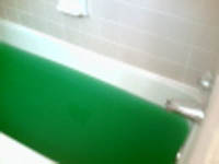 Very green tub.